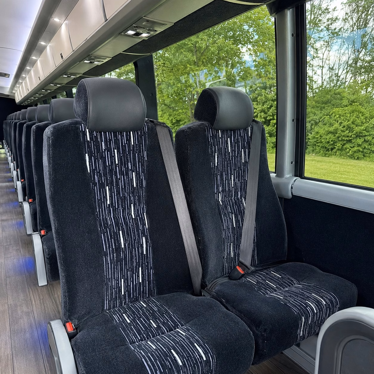 virginia beach charter bus rental interior