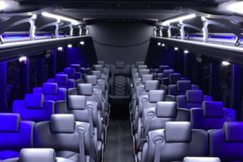 Virginia Beach Charter Bus Interior
